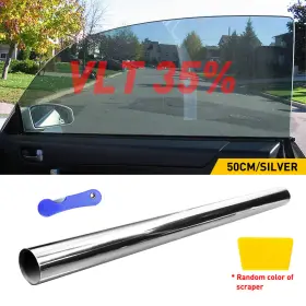 Ccm-50cm-10-35 Auxitoed Ccm-50cm-10-35%-s 10ftuncut Roll Window Tint Film 35% Vlt For Car Home Office Glass Tool Silver New