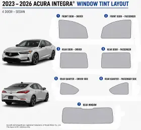 East Coast Reproductions 400004468 2023 - 2026 Acura Integra Luxury 2hd Optical 5% Or 15% Nano Ceramic Window Tint