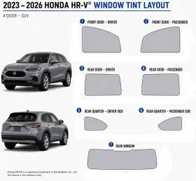 East Coast Reproductions 400004480 2023 - 2026 Honda Hr-v 2hd Optical 5% Or 15% Nano Ceramic Window Tint