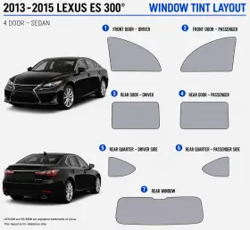 East Coast Reproductions 400005009 2013 - 2015 Lexus Es 300 Luxury 2hd Optical 5% Or 15% Nano Ceramic Window Tint