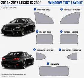 East Coast Reproductions 400005012 2014 - 2017 Lexus Is 250 Luxury 2hd Optical 5% Or 15% Nano Ceramic Window Tint