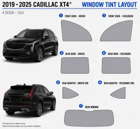 East Coast Reproductions 400005016 2019 - 2025 Cadillac Xt4 Luxury 2hd Optical 5% Or 15% Nano Ceramic Window Tint