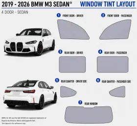 East Coast Reproductions 400006600 2019 - 2027 Bmw M3 Sedan Luxury Hd 2 Optical 5% Or 15% Nano Ceramic Window Tint