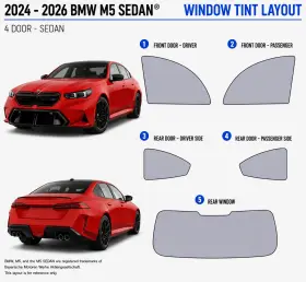 East Coast Reproductions 400006604 2024 - 2026 Bmw M5 Sedan Luxury Hd 2 Optical 5% Or 15% Nano Ceramic Window Tint
