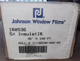 Ir0536 Johnson Window Film Insulatir Nano Ceramic 05% 36 Inch 100ft Ft Tint Roll
