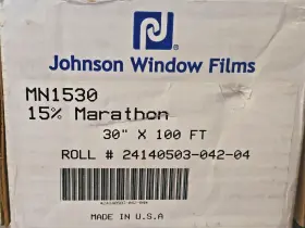 Mn1530 Johnson Window Films Film 15% Marathon 30 Inch X 100 Ft Roll New