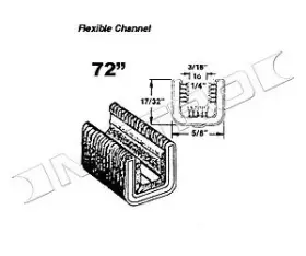 Metro Moulded Parts 642535823435 Wc26-72 Flexible Glass Run Channel