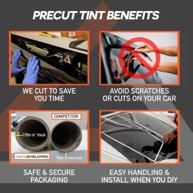 854009870317771 Precision Window Films Nano Carbon Film Any Tint Shade Precut All Sides And Rears For Ford Suv