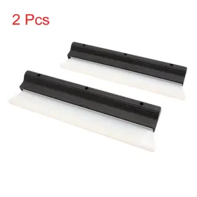 Uxcell 609876644914 2pcs Car Silicone Water Wiper Scraper Windshield Window Glass Squeegee Black