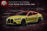 Bmw M4 Coupe G82 (2021 2024) Full Precut Carbon Window Tint Kit 20% Shade. Fixed Price $150.00.